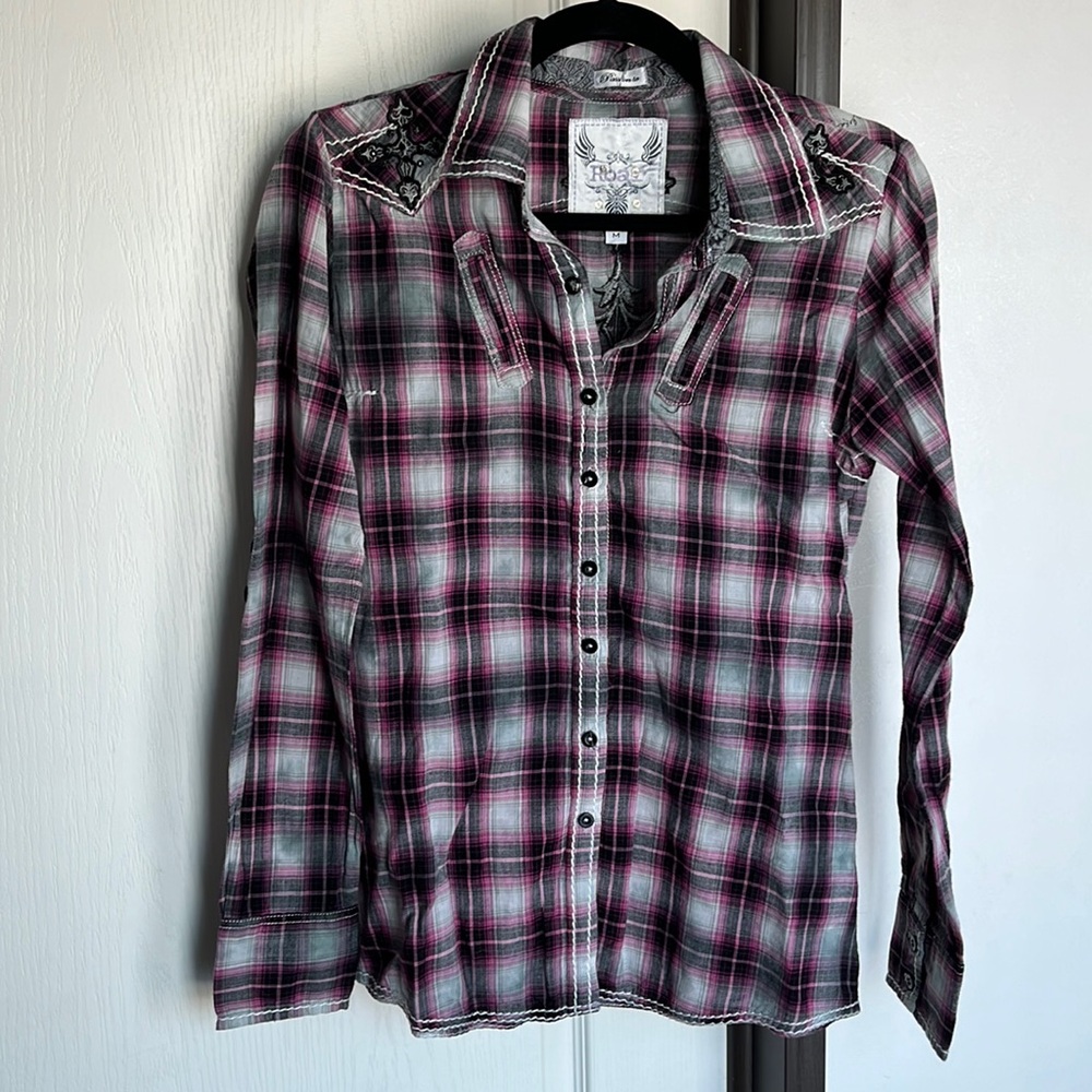 Roar western button up shirt